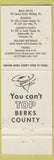Matchbook Cover - Berks Products Reading PA Building Materials concrete