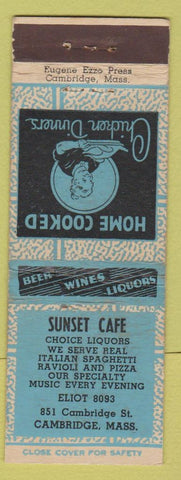 Matchbook Cover - Sunset Cafe Cambirdge MA WEAR