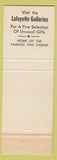 Matchbook Cover - Lafayette House Foxboro MA