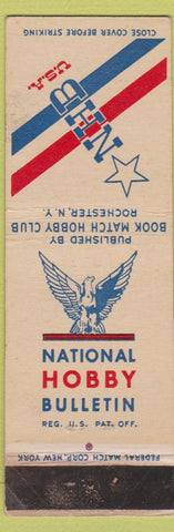 Matchbook Cover - National Hobby Bulletin Match Collecting Rochester NY
