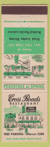 Matchbook Cover - Cross Roads Restaurant Atlanta? GA