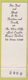 Matchbook Cover - White Cliffs Restaurant Northboro MA