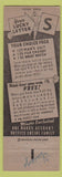 Matchbook Cover - Marks Credit Clothing Chicago IL girlie back