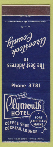 Matchbook Cover - Plymouth Hotel Fort Fairfield ME