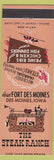 Matchbook Cover - The Steak Ranch Hotel Fort Des Moines IA
