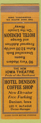 Matchbook Cover - Hotel Denison IA