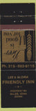 Matchbook Cover - Friendly Inn Miles IA