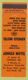 Matchbook Cover - Arnold Motel Fairfield ME