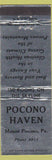 Matchbook Cover - Pocono Haven Mount Pocono PA WEAR