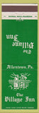 Matchbook Cover - The Village Inn Allentown PA