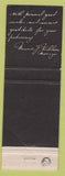 Matchbook Cover - Colonial Hotel York PA