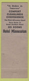 Matchbook Cover - Hotel Minnesotan Minneapolis MN