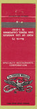 Matchbook Cover - Yankee Whaler San Pedro CA