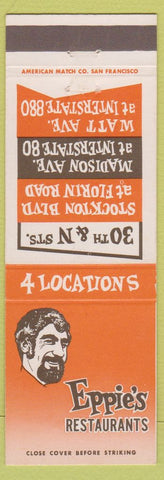 Matchbook Cover - Eppie's Restaurants Sacramento CA