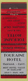 Matchbook Cover - Touraine Hotel Oakland CA
