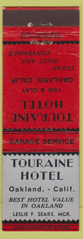 Matchbook Cover - Touraine Hotel Oakland CA