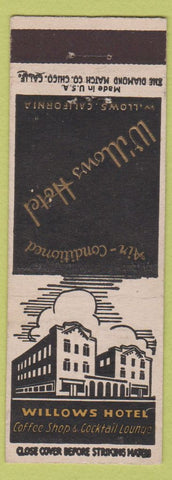 Matchbook Cover - Willows Hotel Willows CA