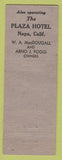 Matchbook Cover - Willows Hotel Willows CA