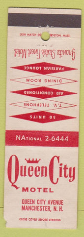 Matchbook Cover - Queen City Motel Manchester NH WEAR
