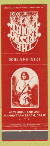 Matchbook Cover - Fresno Indian Manhattan Beach CA Native American