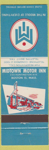Matchbook Cover - Midtown Motor Inn Boston MA