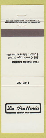 Matchbook Cover - La Trattoria Beacon Hill Boston MA