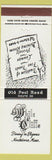 Matchbook Cover - White Cliffs Restaurant Northboro MA