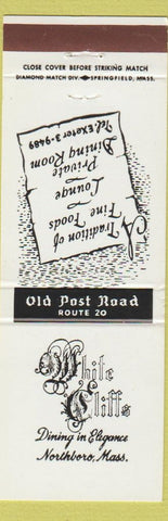 Matchbook Cover - White Cliffs Restaurant Northboro MA