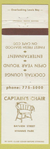 Matchbook Cover - Captain's Chair Hyannis Park Cape Cod MA
