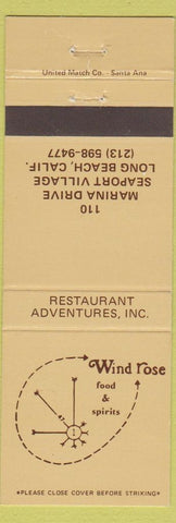 Matchbook Cover - Wind Rose Restaurant Long Beach CA
