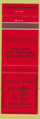 Matchbook Cover - Western Sizzlin Steak House Elkhart IN