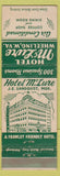Matchbook Cover - Hotel McLure Wheeling WV