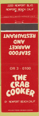 Matchbook Cover - Crab Cooker Newport Beach CA