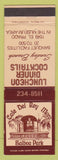 Matchbook Cover - Cafe Del Rey Moro Balboa Park San Diego CA