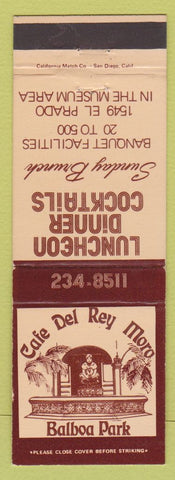 Matchbook Cover - Cafe Del Rey Moro Balboa Park San Diego CA