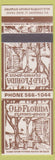 Matchbook Cover - Old Florida Seafood Restaurant Fort Lauderdale FL