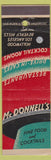 Matchbook Cover - McDonnell's Restaurant Hollywood Los Angeles Beverly Hills CA