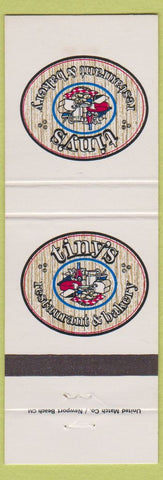 Matchbook Cover - Tiny's Restaurant Bakery