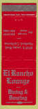 Matchbook Cover - El Rancho Lounge Hanford CA