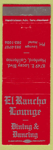 Matchbook Cover - El Rancho Lounge Hanford CA