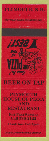 Matchbook Cover - Plymouth House of Pizza Plymouth NH