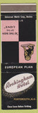 Matchbook Cover - Rockingham Hotel Portsmouth NH