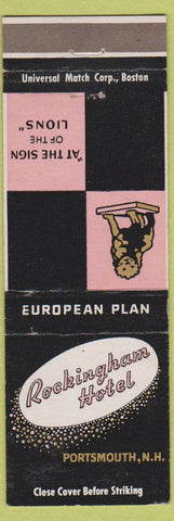 Matchbook Cover - Rockingham Hotel Portsmouth NH