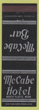 Matchbook Cover - McCabe Hotel North Platte NE