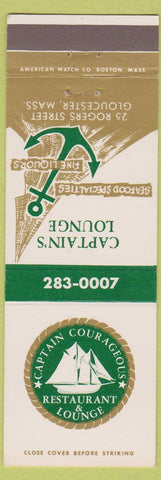 Matchbook Cover - Captain Courageous Restaurant Gloucester MA