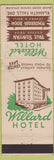 Matchbook Cover - Willard Hotel Klamath Falls OR