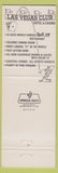 Matchbook Cover - Las Vegas Club Hotel Casino Las Vegas NV