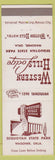Matchbook Cover - Sequoyah State Park Wagoner OK