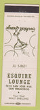 Matchbook Cover - Esquire Lounge San Francisco CA Walt Snelling