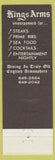 Matchbook Cover - Kings Arms Steak House Toluca Lake CA